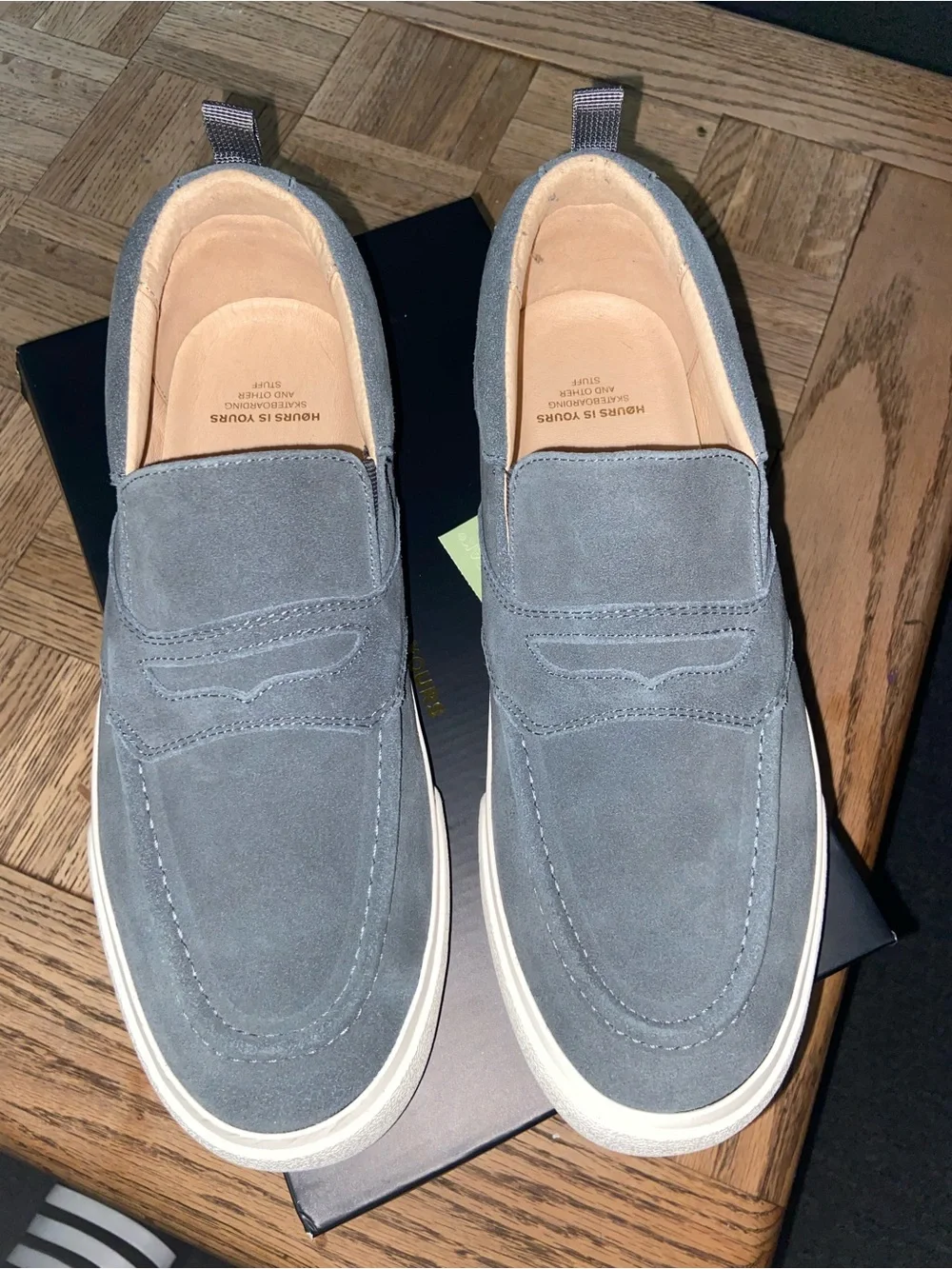 Men’s Gray Suede Slip-On Loafers